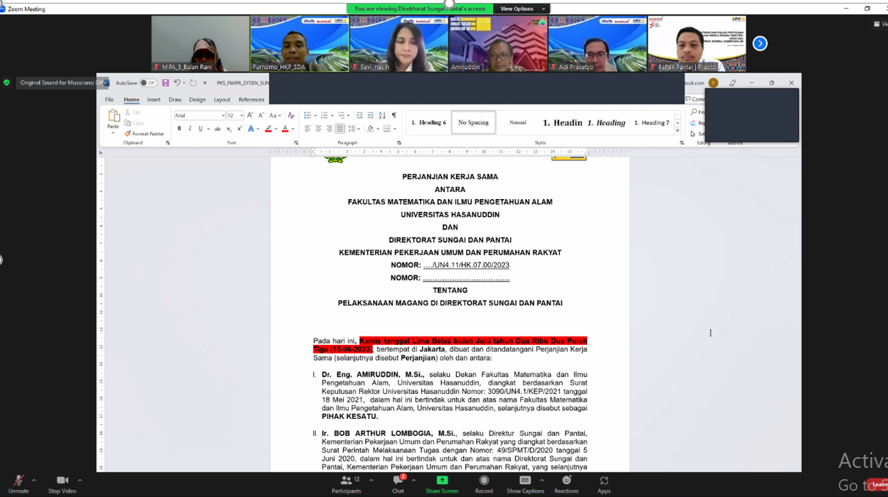 FMIPA Unhas Rapat Bersama Balai Teknik Pantai, Bahas MoA.