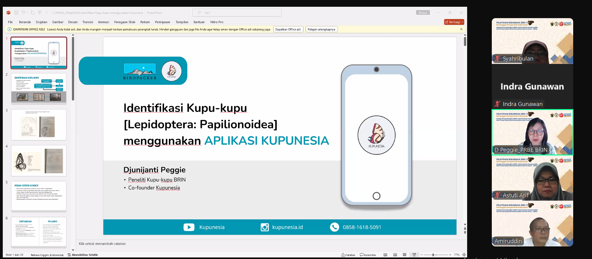 Bersama BRIN, FMIPA Unhas Gelar Pelatihan Serangga Seri-3