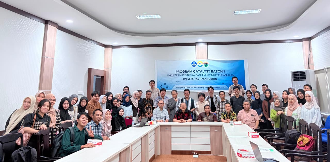 Mendorong Ekosistem Publikasi Berkualitas, FMIPA Unhas Gelar Pelaksanaan Program Catalyst Batch 1